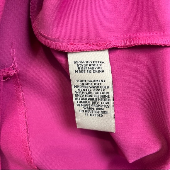 Beige by Eci Dress Womens 12 Pink Stretch Back Zip Polyester Blend NEW- 8767* - Picture 10 of 14